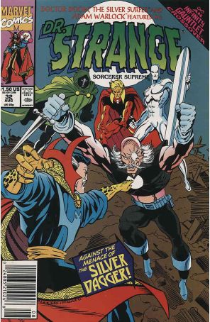 Doctor Strange: Sorcerer Supreme 32 (Newsstand) published by Marvel with cover art by Chris Marrinan