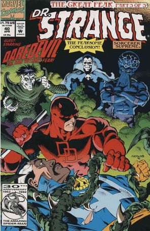 Doctor Strange: Sorcerer Supreme 40 published by Marvel with cover art by Geof Isherwood