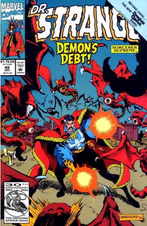 Doctor Strange: Sorcerer Supreme 48 published by Marvel with cover art by Geof Isherwood