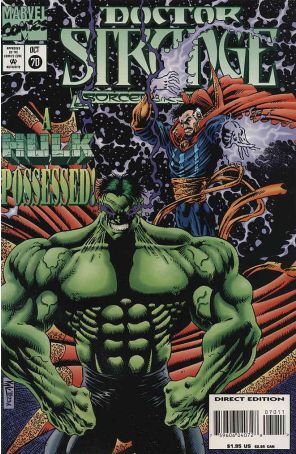 Doctor Strange: Sorcerer Supreme 70 published by Marvel with cover art by Kyle Hotz