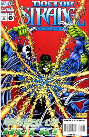Doctor Strange: Sorcerer Supreme 71 published by Marvel with cover art by Kyle Hotz