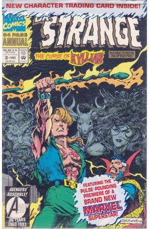 Doctor Strange: Sorcerer Supreme Annual 3 (with card) published by Marvel with cover art by Geof Isherwood
