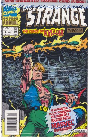 Doctor Strange: Sorcerer Supreme Annual 3 (Newsstand) (with card) published by Marvel with cover art by Geof Isherwood