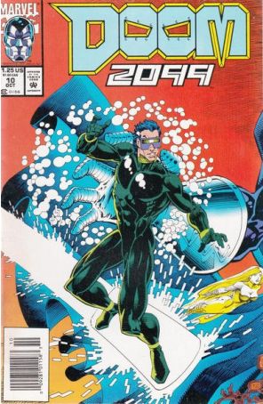 Doom 2099 10 (Newsstand) published by Marvel with cover art by Pat Broderick