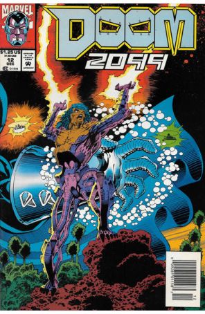 Doom 2099 12 (Newsstand) published by Marvel with cover art by Pat Broderick