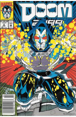 Doom 2099 2 (Newsstand) published by Marvel with cover art by Pat Broderick
