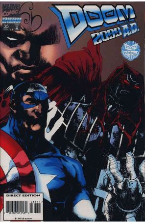 Doom 2099 35 published by Marvel with cover art by Ashley Wood