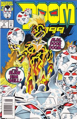 Doom 2099 8 (Newsstand) published by Marvel with cover art by Pat Broderick