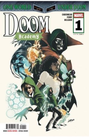 Doom Academy 1 published by Marvel with cover art by Pablo “Lobos” Villalobos