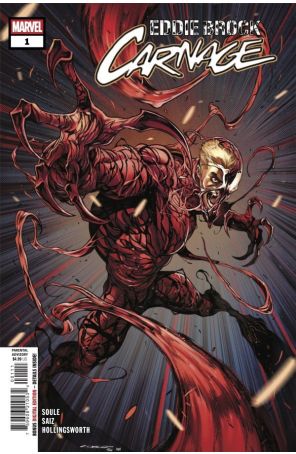 Eddie Brock: Carnage 1 published by Marvel with cover art by Iban Collo and Frank D’Armata