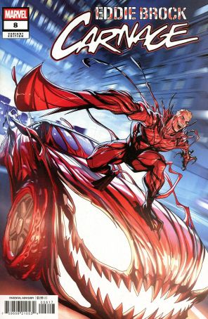 Eddie Brock: Carnage 8C published by Marvel with cover art by Pete Woods