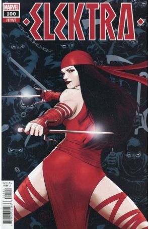 Elektra (2nd Series) 100C published by Marvel with cover art by David López