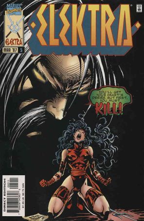 Elektra (2nd Series) 5 published by Marvel with cover art by Mike Deodato Jr.