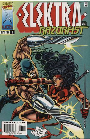 Elektra (2nd Series) 6 published by Marvel with cover art by Mike Deodato Jr.