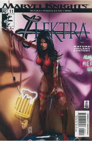 Elektra (3rd Series) 11 published by Marvel with cover art by Greg Horn