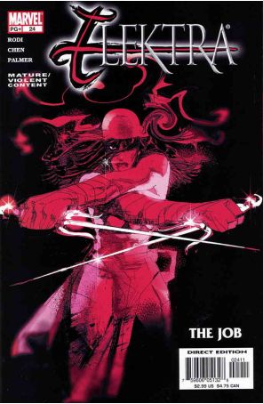 Elektra (3rd Series) 24 published by Marvel with cover art by Bill Sienkiewicz