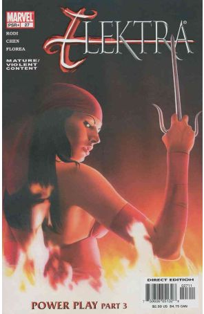 Elektra (3rd Series) 27 published by Marvel with cover art by Mike Mayhew