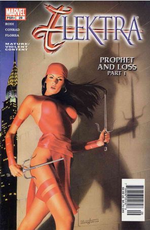 Elektra (3rd Series) 29 published by Marvel with cover art by Mike Mayhew