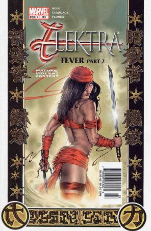 Elektra (3rd Series) 33 published by Marvel with cover art by Tom Flemming