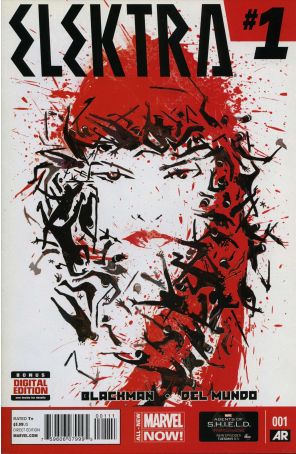Elektra (4th Series) 1 published by Marvel with cover art by Mike Del Mundo