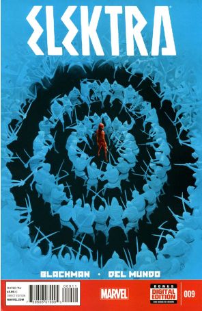 Elektra (4th Series) 9 published by Marvel with cover art by Mike Del Mundo