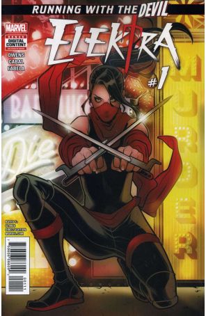 Elektra (5th Series) 1 published by Marvel with cover art by Elizabeth Torque