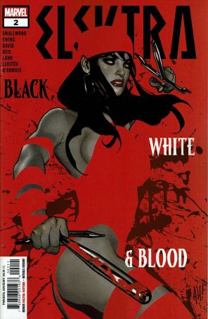 Elektra: Black, White, and Blood 2 published by Marvel with cover art by Adam Hughes