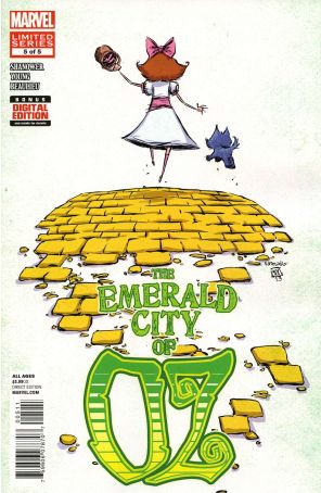 The Emerald City of Oz 5 published by Marvel with cover art by Skottie Young