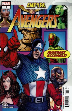 Empyre: Avengers 1 published by Marvel with cover art by Steve McNiven
