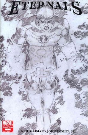 Eternals (3rd Series) 1C published by Marvel with cover art by John Romita Jr.