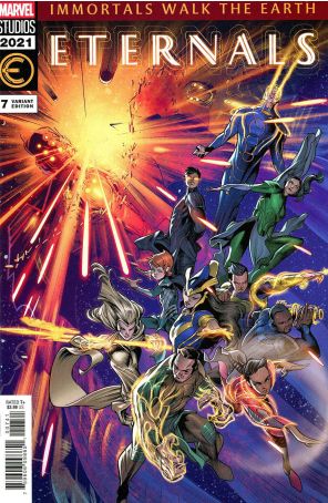 Eternals (5th Series) 7C published by Marvel with cover art by Alexander Lozano