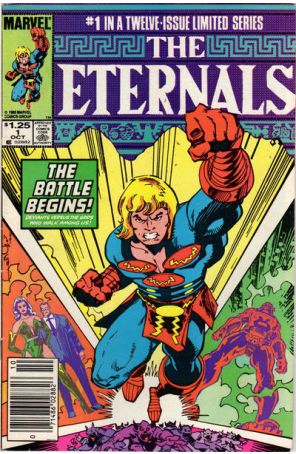 Eternals (Ltd. Series) 1 (Newsstand) published by Marvel with cover art by Walt Simonson