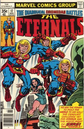 The Eternals 17 published by Marvel with cover art by Jack Kirby