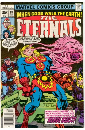 The Eternals 18 published by Marvel with cover art by Jack Kirby