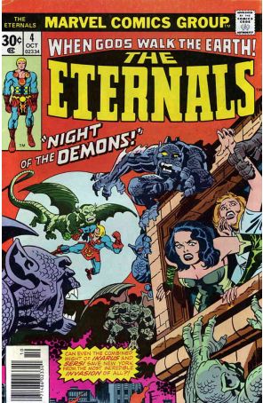 The Eternals 4 published by Marvel with cover art by Jack Kirby
