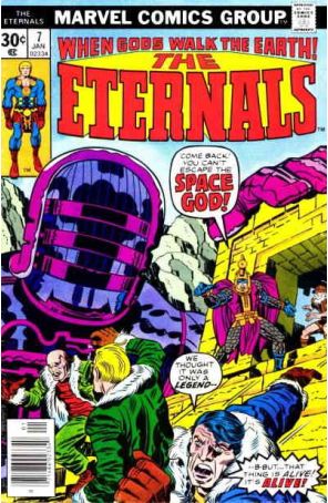 The Eternals 7 published by Marvel with cover art by Jack Kirby
