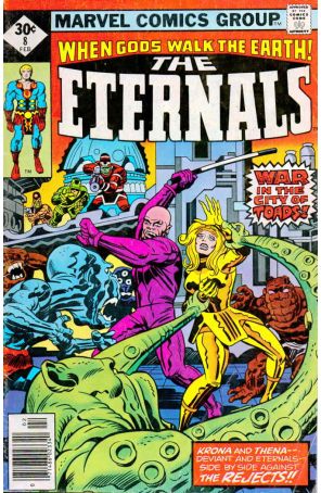 The Eternals 8A published by Marvel with cover art by Jack Kirby