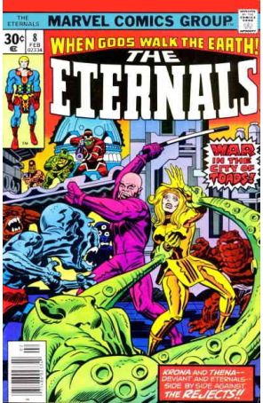 The Eternals 8 published by Marvel with cover art by Jack Kirby