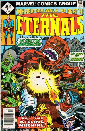 The Eternals 9A published by Marvel with cover art by Jack Kirby