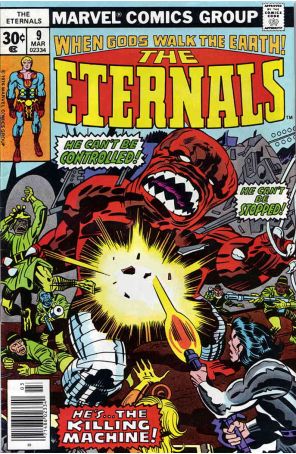 The Eternals 9 published by Marvel with cover art by Jack Kirby