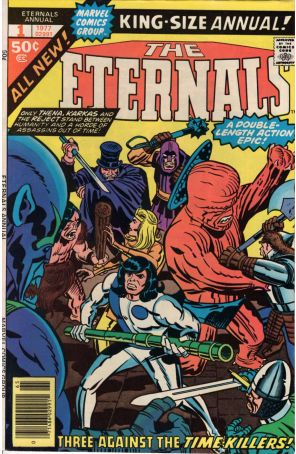 The Eternals Annual 1 published by Marvel with cover art by Jack Kirby
