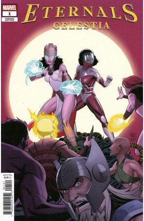 Eternals: Celestia 1A published by Marvel with cover art by Nelson Blake