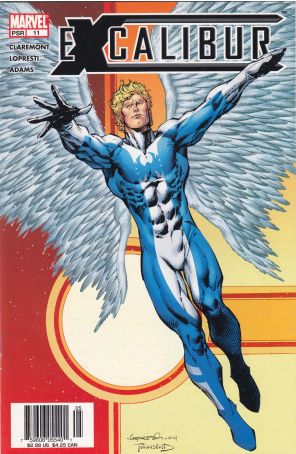 Excalibur (2nd Series) 11 (Newsstand) published by Marvel with cover art by Aaron Lopestri