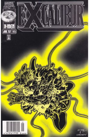Excalibur 105 (Newsstand) published by Marvel with cover art by Bryan Hitch