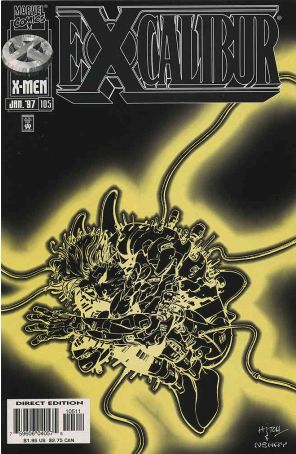 Excalibur 105 published by Marvel with cover art by Bryan Hitch
