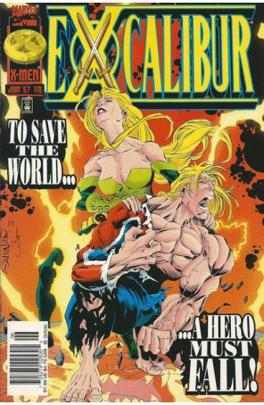 Excalibur 110 (Newsstand) published by Marvel with cover art by Salvador Larroca
