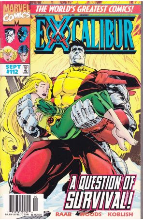 Excalibur 112 (Newsstand) published by Marvel with cover art by Pete Woods