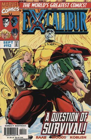 Excalibur 112 published by Marvel with cover art by Pete Woods