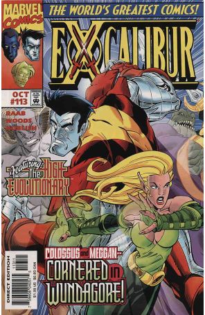 Excalibur 113 published by Marvel with cover art by Pete Woods