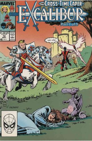 Excalibur 12 published by Marvel with cover art by Alan Davis